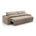 Sofá 3 Lugares Retrátil e Reclinável Murano com Porta-Copos Velosuede Capuccino 230 cm