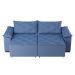 Sofá 3 Lugares Retrátil e Reclinável Napoles Suede Azul