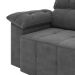Sofá 3 Lugares Retrátil e Reclinável Santorini Veludo Cinza 220 cm
