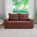 Sofá 3 Lugares Retrátil e Reclinável Slim Suede Marrom