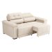 Sofá 3 Lugares Retrátil e Reclinável Smart Suede Bege