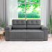 Sofá 3 Lugares Retrátil e Reclinável Smart Suede Cinza
