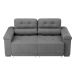 Sofá 3 Lugares Retrátil e Reclinável Smart Suede Cinza