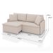 Sofá 3 Lugares Retrátil e Reclinável Stilo Linho Cru 194 cm