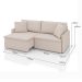 Sofá 3 Lugares Retrátil e Reclinável Stilo Linho Cru 214 cm