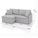 Sofá 3 Lugares Retrátil e Reclinável Stilo Linho Prata 194 cm