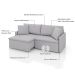 Sofá 3 Lugares Retrátil e Reclinável Stilo Linho Prata 194 cm