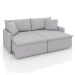 Sofá 3 Lugares Retrátil e Reclinável Stilo Linho Prata 194 cm