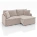 Sofá 3 Lugares Retrátil e Reclinável Stilo Veludo Creme 194 cm