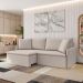 Sofá 3 Lugares Retrátil e Reclinável Stilo Veludo Creme 194 cm