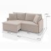 Sofá 3 Lugares Retrátil e Reclinável Stilo Veludo Creme 194 cm