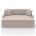 Sofá 3 Lugares Retrátil e Reclinável Stilo Veludo Creme 194 cm