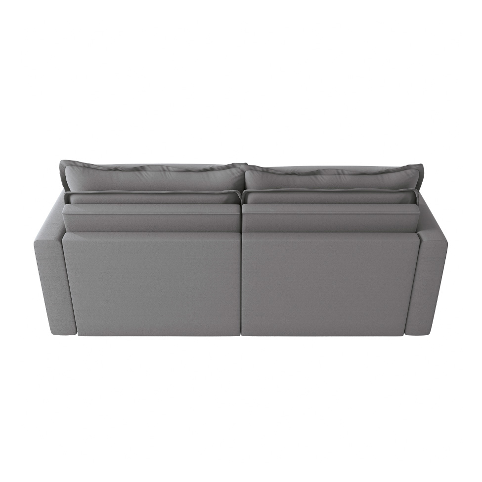 Sofá 3 Lugares Retrátil e Reclinável Trevo Bouclé Titanio