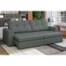 Sofá 3 Lugares Retrátil e Reclinável com USB Versalhes Molas Suede Chumbo 210 cm