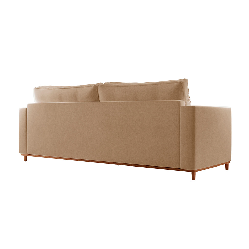 Sofá 3 Lugares Riviera Linho Bege 190 cm