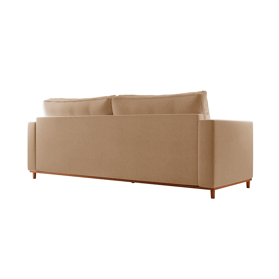 Sofá 3 Lugares Riviera Linho Bege 210 cm