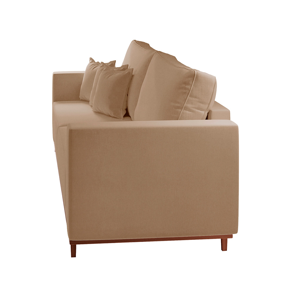 Sofá 3 Lugares Riviera Linho Bege 210 cm