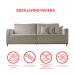 Sofá 3 Lugares Riviera Linho Cinza 210 cm
