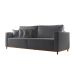 Sofá 3 Lugares Riviera Veludo Cinza 190 cm