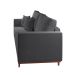 Sofá 3 Lugares Riviera Veludo Cinza 190 cm