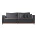 Sofá 3 Lugares Riviera Veludo Cinza 190 cm