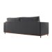 Sofá 3 Lugares Riviera Veludo Cinza 190 cm