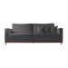 Sofá 3 Lugares Riviera Veludo Cinza 210 cm