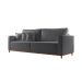 Sofá 3 Lugares Riviera Veludo Cinza 230 cm