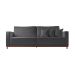 Sofá 3 Lugares Riviera Veludo Cinza 230 cm