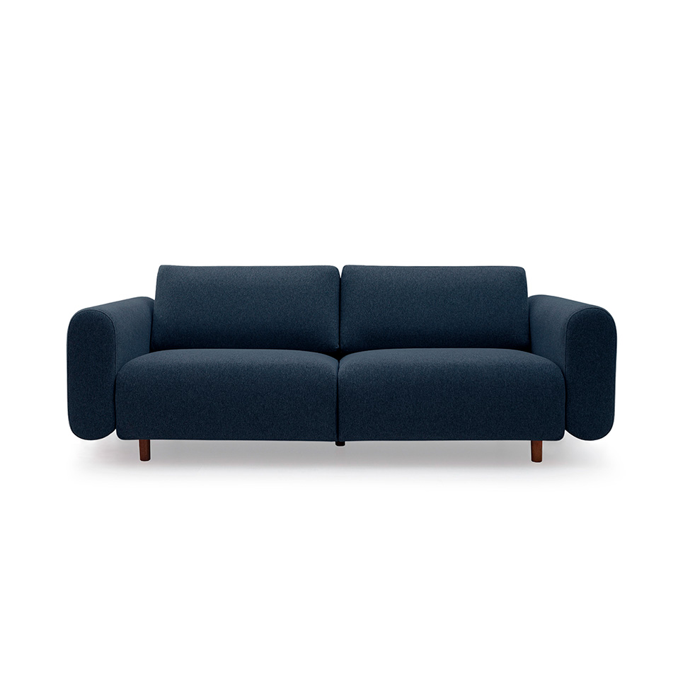 Sofá 3 Lugares Vicenzo Linho Azul 210 cm