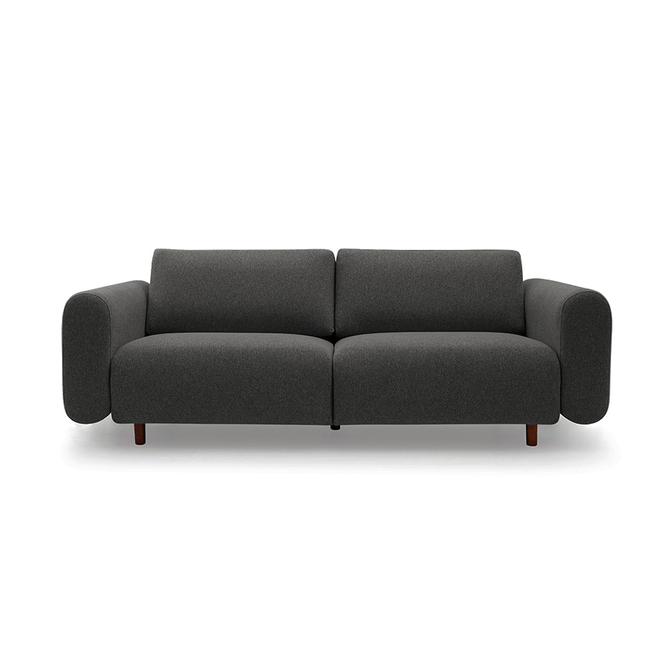 Sofá 3 Lugares Vicenzo Linho Cinza 240 cm