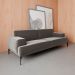 Sofá 3 Lugares Vito Veludo Cinza 220 cm