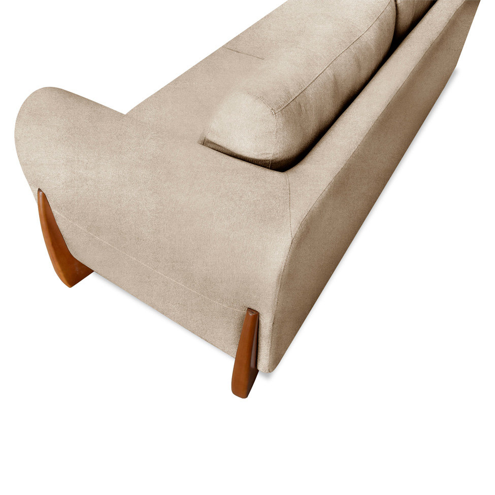 Sofá 3 Lugares Yves Bouclé Bege 200 cm