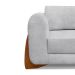 Sofá 3 Lugares Yves Bouclé Cinza 230 cm