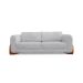 Sofá 3 Lugares Yves Bouclé Cinza 230 cm