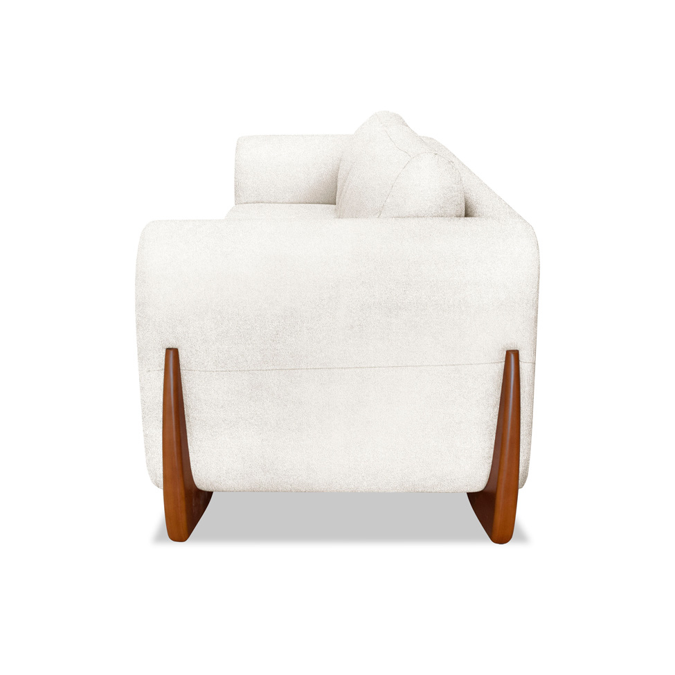 Sofá 3 Lugares Yves Bouclé Off White 180 cm