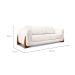 Sofá 3 Lugares Yves Bouclé Off White 200 cm