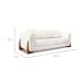 Sofá 3 Lugares Yves Bouclé Off White 220 cm