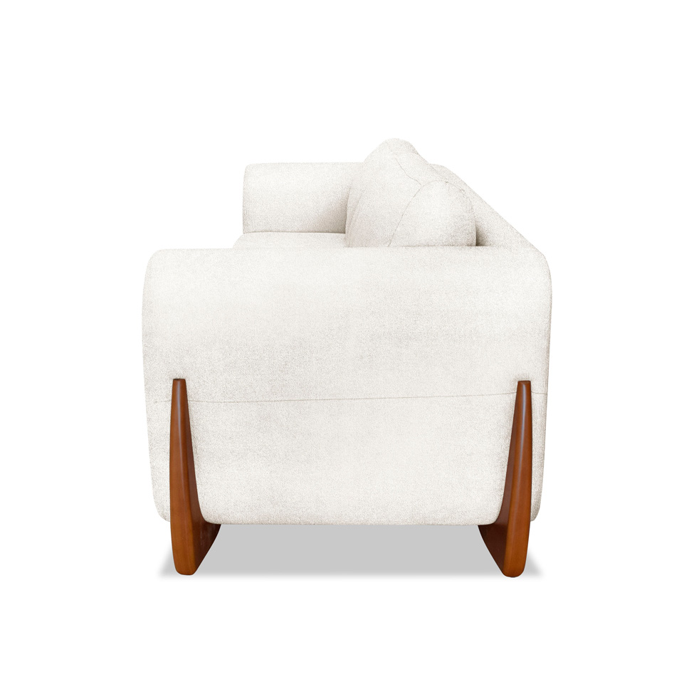 Sofá 3 Lugares Yves Bouclé Off White 220 cm