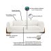 Sofá 3 Lugares Yves Bouclé Off White 220 cm