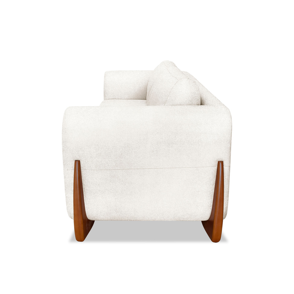 Sofá 3 Lugares Yves Bouclé Off White 230 cm