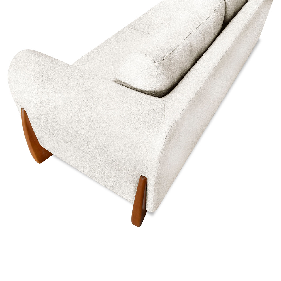 Sofá 3 Lugares Yves Bouclé Off White 230 cm