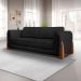 Sofá 3 Lugares Yves Bouclé Preto 180 cm