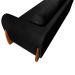 Sofá 3 Lugares Yves Bouclé Preto 200 cm