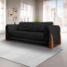 Sofá 3 Lugares Yves Bouclé Preto 220 cm