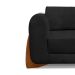 Sofá 3 Lugares Yves Bouclé Preto 220 cm