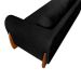 Sofá 3 Lugares Yves Bouclé Preto 220 cm