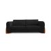 Sofá 3 Lugares Yves Bouclé Preto 220 cm