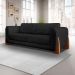 Sofá 3 Lugares Yves Bouclé Preto 230 cm
