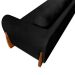 Sofá 3 Lugares Yves Bouclé Preto 230 cm